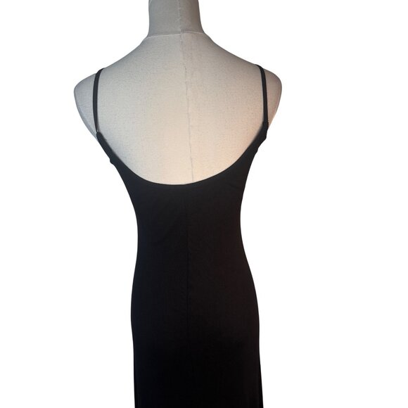 ZARA Black Medium Spaghetti Strap Maxi Dress Womens - Picture 7 of 13